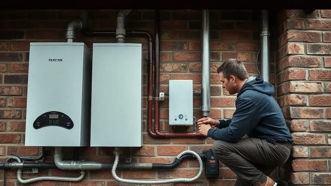 The building and ground relevant to Boiler replacement in St neots